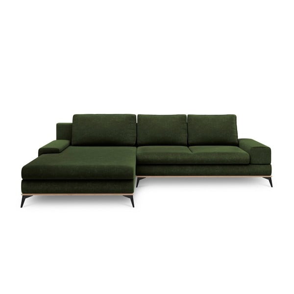 Светлозелен ъглов разтегателен диван , ляв ъгъл Planet - Windsor & Co Sofas