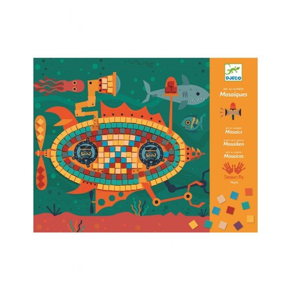 Цветна мозайка Машини в движение - Djeco-image-1