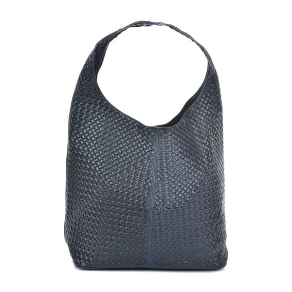 Синя кожена чанта Mangotti Paula - Mangotti Bags-image-4