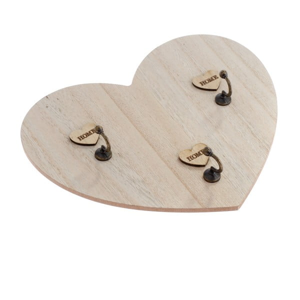 Стенна дървена поставка за ключове във формата на сърце Ruseno - Dakls