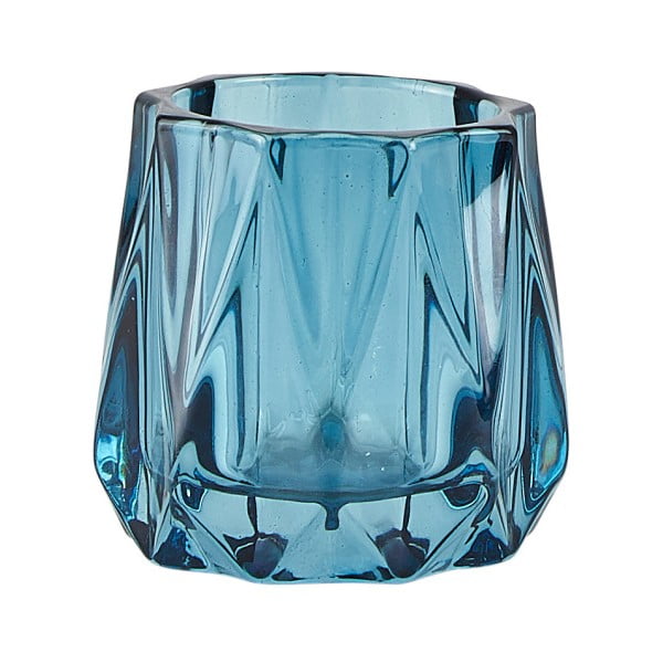 Син стъклен свещник за чаена свещ Diam, ⌀ 6,5 cm - KJ Collection