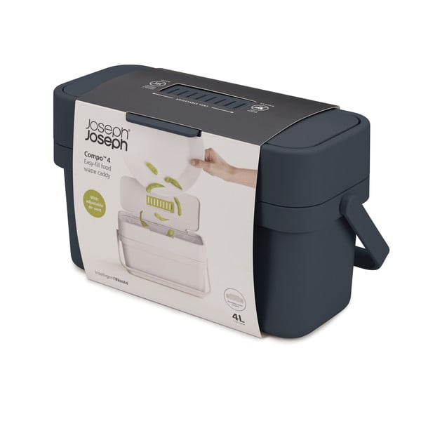 Черен контейнер за компостируеми отпадъци 4 л Compo - Joseph Joseph-image-4