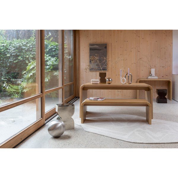 Трапезна маса от декор от дъб  80x160 cm Brave – Zuiver-image-1