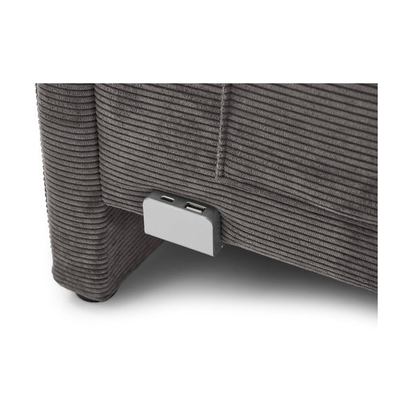 Антрацитно тапицирано ъглово детско легло 120x200 cm без ламелно дъно Cool – Meise Möbel-image-4