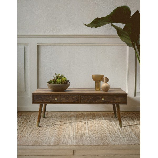 Масичка за кафе в тъмно естествен цвят 59x110 cm Frida – Premier Housewares-image-1