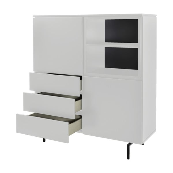 Бял висок скрин 120x133 cm Plain - Tenzo-image-3