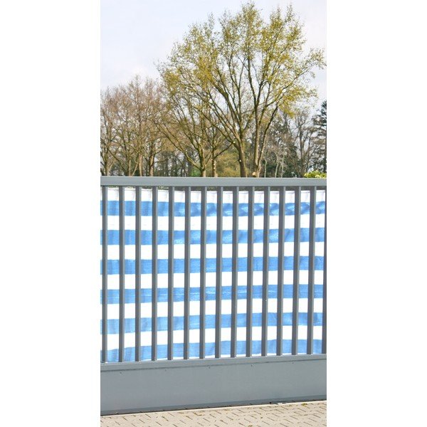 Бяло-син пластмасов балконски параван 500x180 cm – Garden Pleasure-image-1