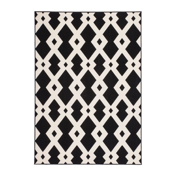 Černo-bílý koberec Kayoom Stella 100 Black, 80 x 150 cm