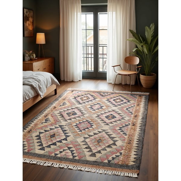 Сив ръчно изработен ютен килим 200x300 cm Roya Parsa – Elle Decoration-image-1