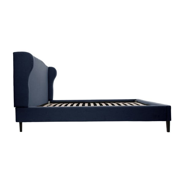 Tmavě modrá postel s černými nohami Vivonita Windsor, 140 x 200 cm-image-3