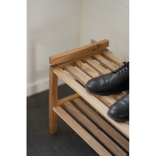Стойка за обувки от масивен дъб естествена Confetti – Rowico-image-4