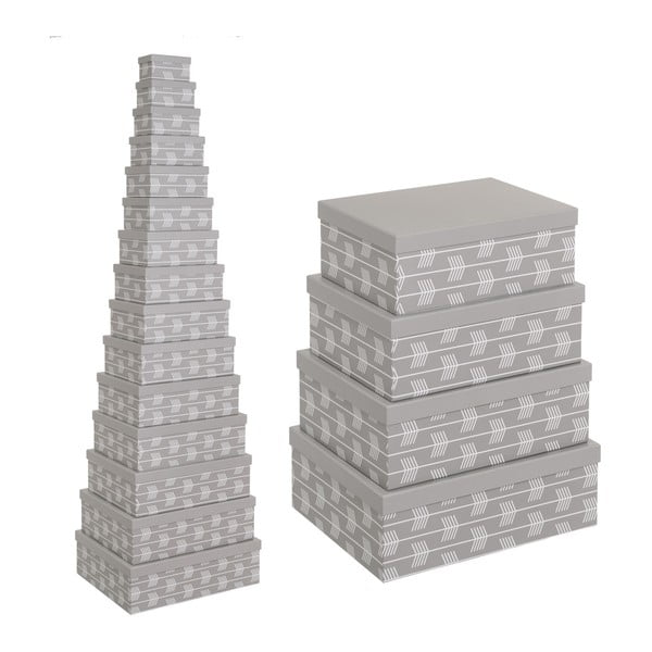 Картонени кутии за съхранение в комплект от 15 броя с капак Route - Casa Selección-image-2