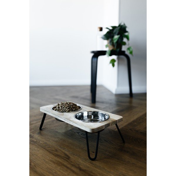 Дървен  комплект купички с основа за куче Dog Fantasy – Plaček Pet Products-image-2