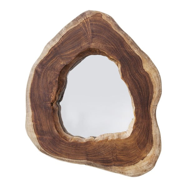 Nástěnné zrcadlo z teakového dřeva Kare Design Root, Ø 40 cm