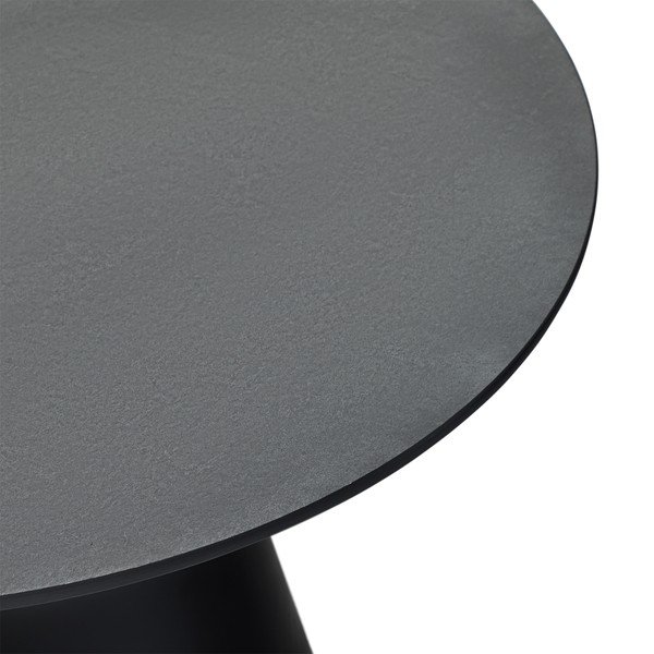 Черна/тъмносива масичка за кафе с плот от имитация на мрамор ø 80 cm Tango – Furnhouse-image-1