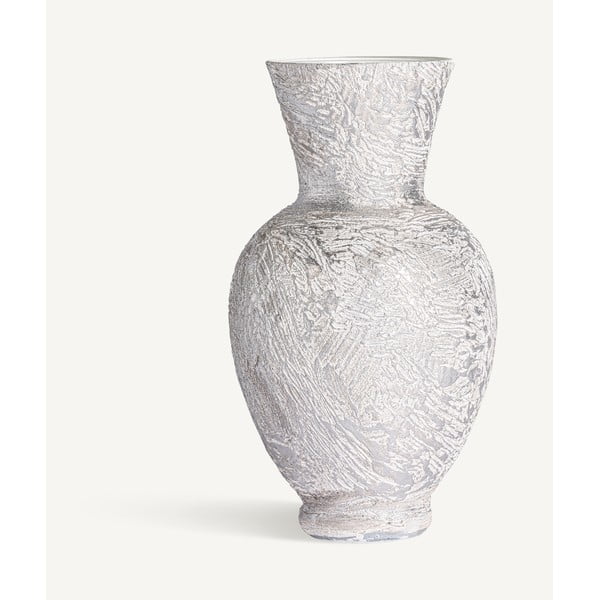 Бяла стъклена ваза Instinct - Burkina