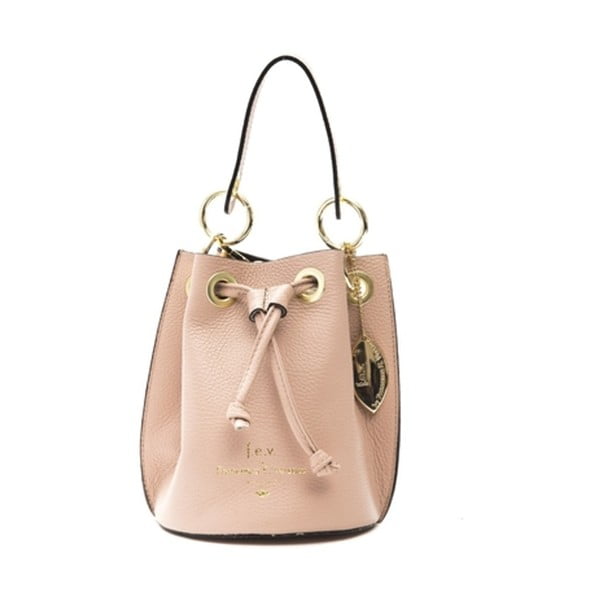 Розова и бежова кожена чанта Casma - f.e.v. by Francesca E. Versace