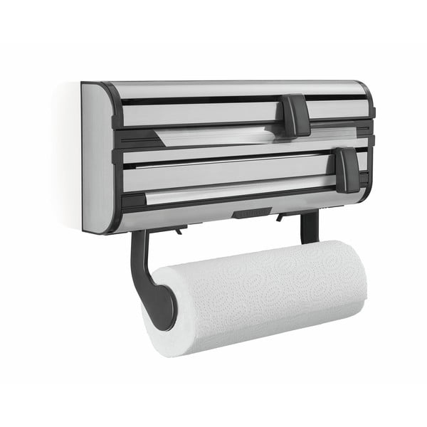 Стенна метална поставка за кухненско фолио и хартиени кърпи в сребрист цвят Parat Royal – LEIFHEIT