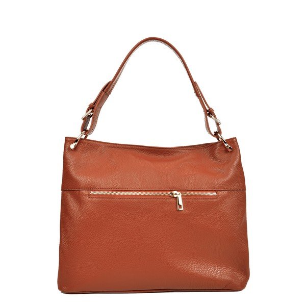 Koňakově hnědá kožená kabelka Mangotti Bags Sisma-image-4