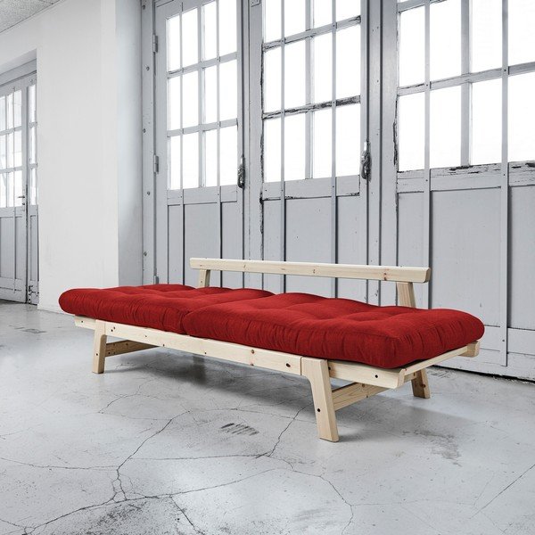 Rozkládací pohovka Karup Step Natural/Passion Red-image-3