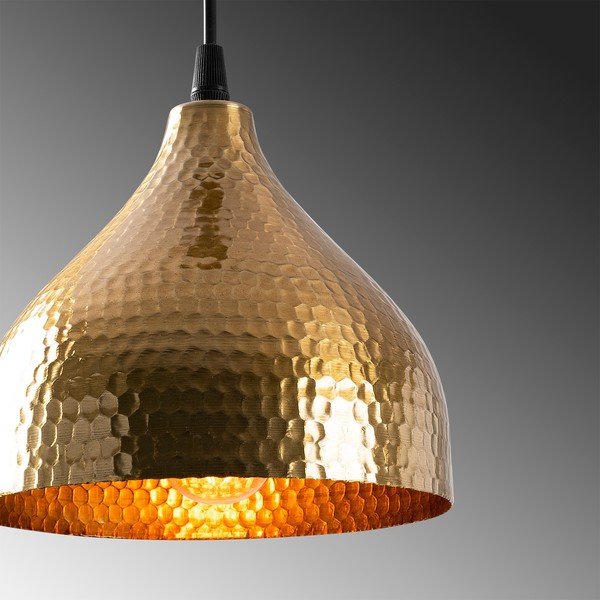 Висящо осветително тяло  в златист цвят с метален абажур ø 18 cm Tattoo – Opviq lights-image-4