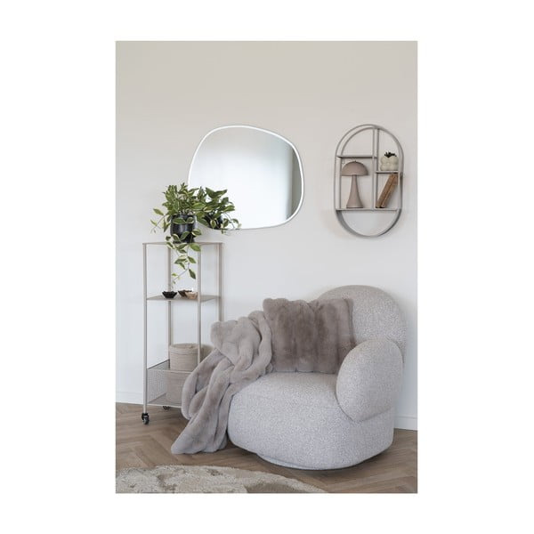 Светлосиво кресло от букле Messina – House Nordic-image-4