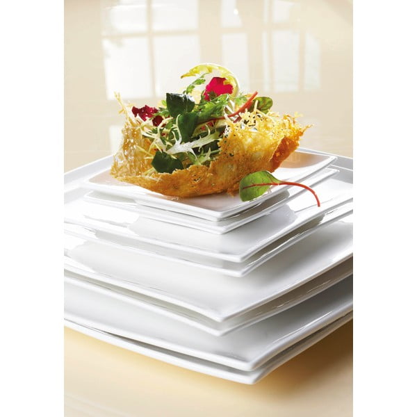 Бяла порцеланова дълбока чиния East Meets West, 21,5 x 21,5 cm - Maxwell & Williams-image-4