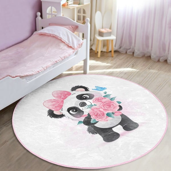 Бял детски килим ø 100 cm Comfort - Mila Home-image-1