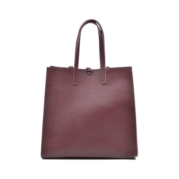 Виненочервена кожена чанта Mangotti Vera - Mangotti Bags-image-3