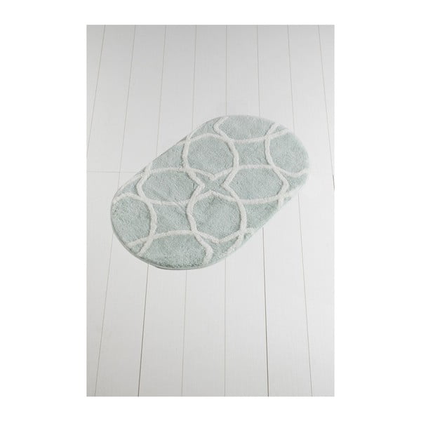 Светлозелена постелка за баня Bonne Oval Mint, 60 x 100 cm - Confetti Bathmats
