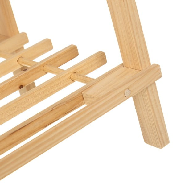 Етажерка за обувки от елхово дърво в естествен цвят Natural Way - Casa Selección-image-3