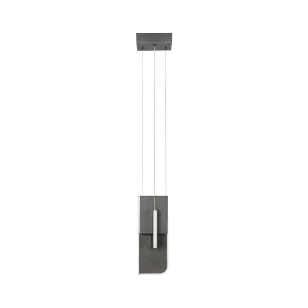 Светлосиво метално LED затъмняващо се висящо осветително тяло Totem – Nova Luce