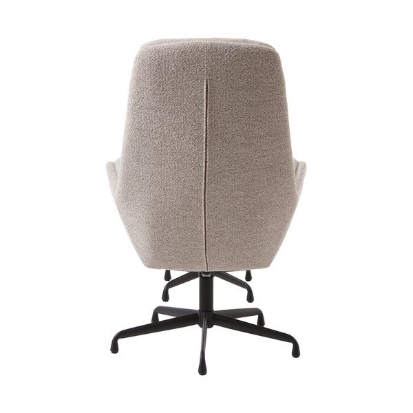 Светлосив релаксиращ фотьойл с табуретка от букле Sifton – Unique Furniture-image-3