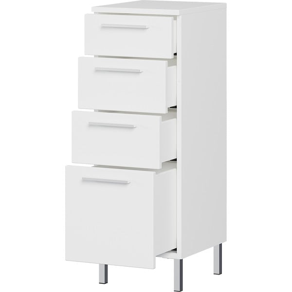 Бял нисък шкаф за баня 30x86 cm Arvada - Germania-image-2