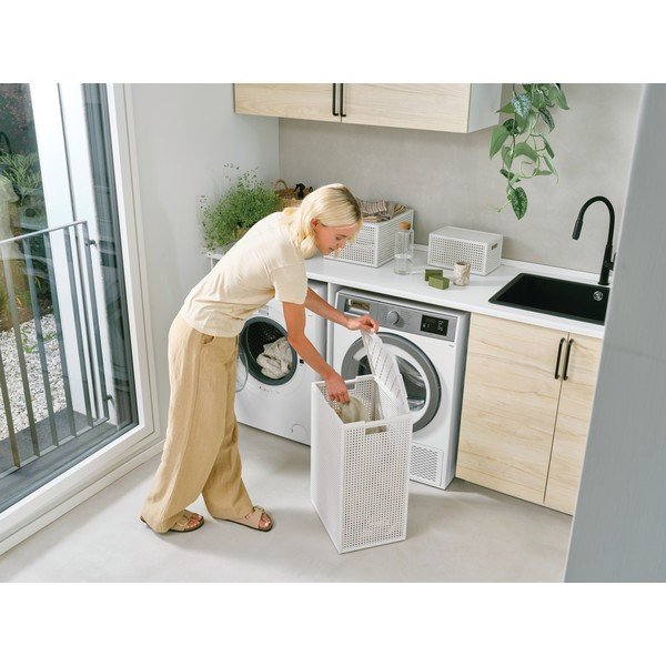 Кремав кош за пране от рециклирана пластмаса 60 l Kaya – Curver-image-1