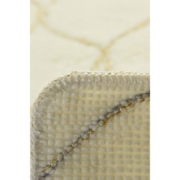 Комплект от 2 бежови правоъгълни килима за баня Wave - Foutastic-image-4