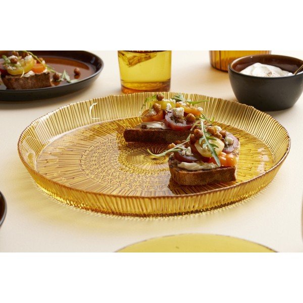 Оранжева стъклена чиния за сервиране ø 30 cm Kusintha - Bitz-image-1