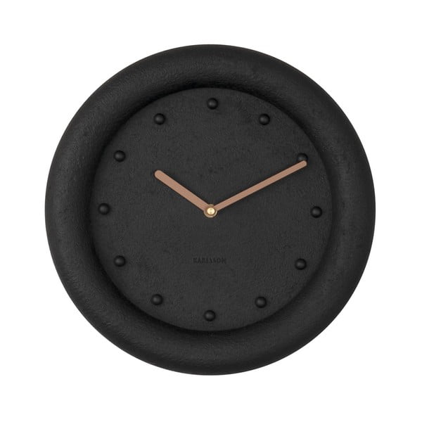 Черен стенен часовник , ø 30 cm Petra - Karlsson