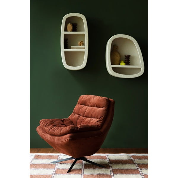 Кремав стенен рафт на няколко нива 23 cm Veda – Dutchbone-image-1