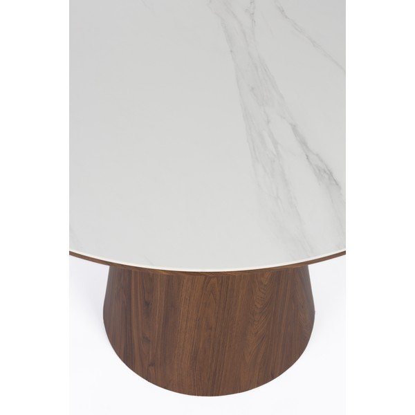 Кръгла трапезна маса с скаменен плот за маса ø 115 cm Almira – White Label-image-4