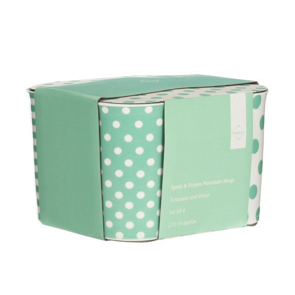 Sada hrníčků Premier Housewares Spots and Stripes 270 ml, 4ks-image-2