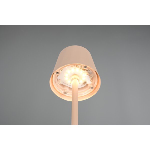 Кремава LED настолна лампа с метален абажур (височина 21 cm) Diaz – Reality-image-3
