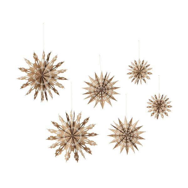 Хартиени висящи коледни украси в комплект от 6 бр. Star – Bloomingville
