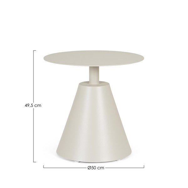 Алуминиева кръгла градинска масичка ø 50 cm Aloha – Bizzotto-image-3