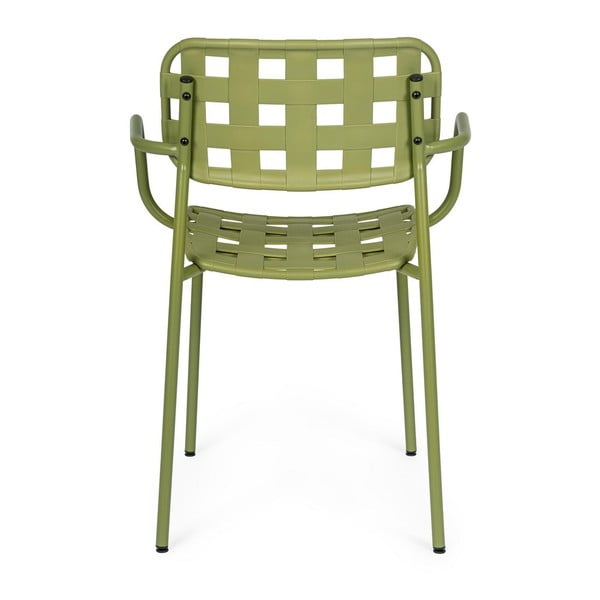 Зелени градински столове в комплект от 4 бр. метални Clover   – Bizzotto-image-3