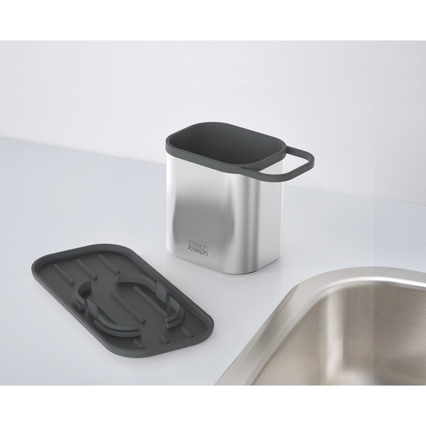 Метална стойка за перилни препарати в блестящо сребрист цвят Duo Steel – Joseph Joseph-image-4