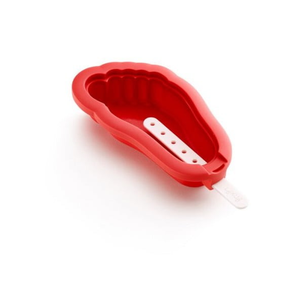 Червена силиконова форма за сладолед във формата на стъпало Iconic - Lékué-image-1