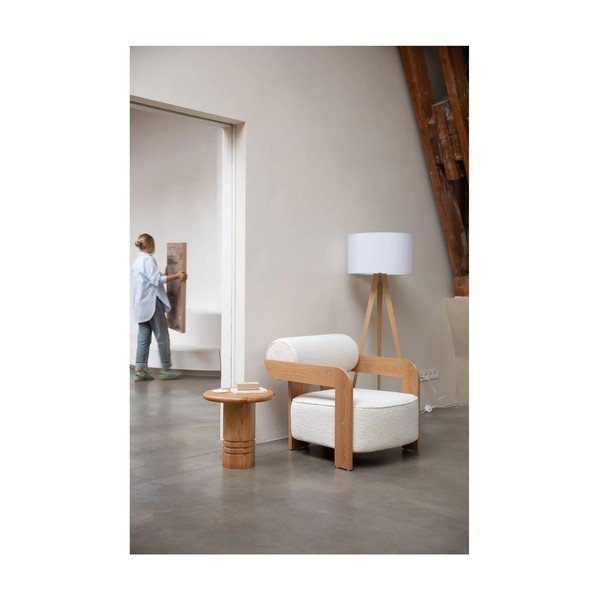 Бежово кресло от букле Oolong – Zuiver-image-1