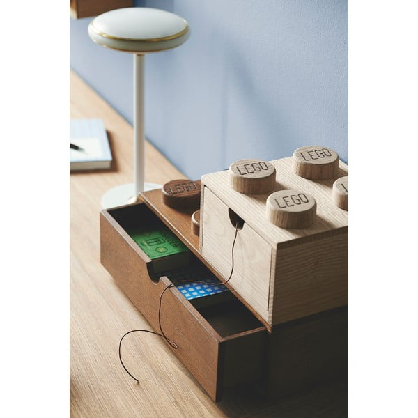 Детска кутия за съхранение, изработена от дъбова дървесина Wood - LEGO®-image-1