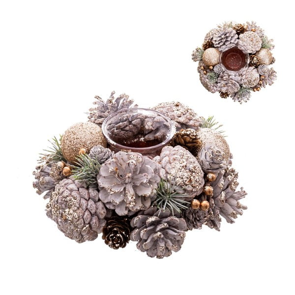 Свещник от пластмаса и стъкло - Casa Selección-image-1